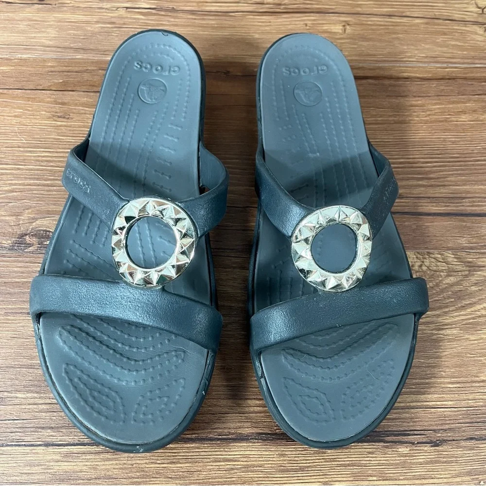 Crocs Sanrah Circle Slides Slip-On Sandals Women’s Size 7 Shoes